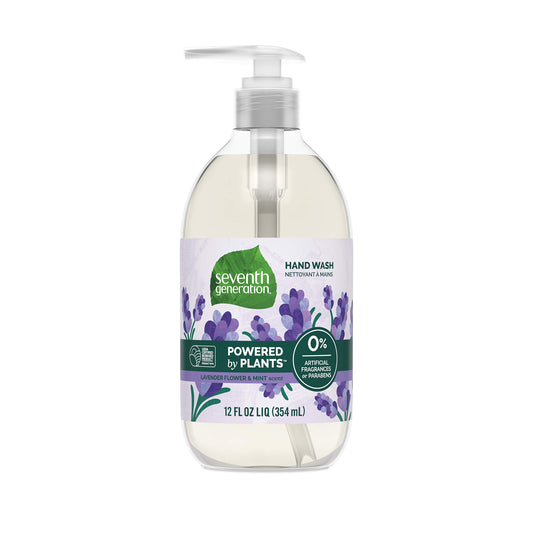 Seventh Generation Hand Soap for clean, soft and refreshed hands Lavender Flower and Mint Scent 0 percent artificial fragrances or parabens 354 ml