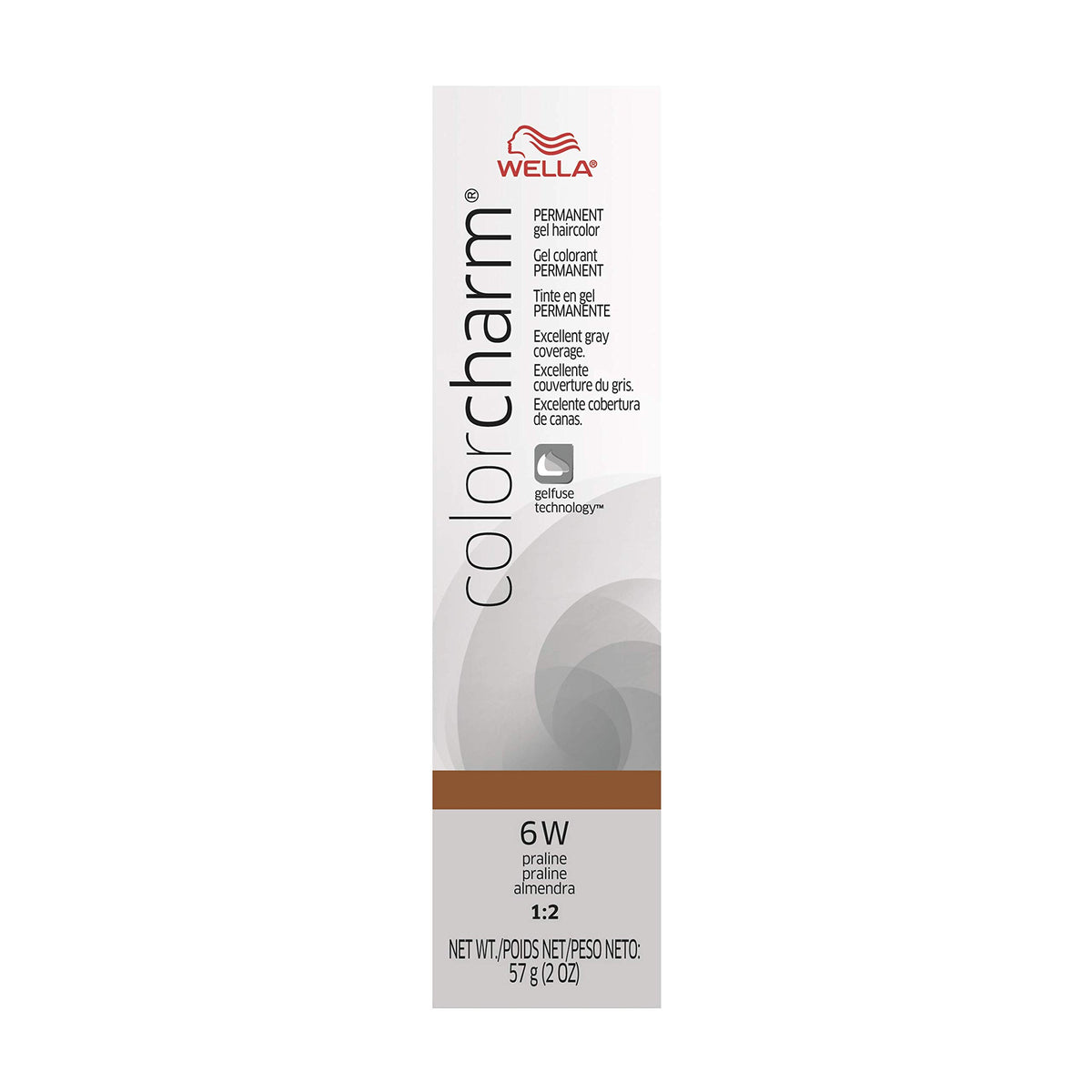 COLORCHARM Permanent Gel| Hair Color for Gray Coverage| 6W Praline| 2 Fl oz.