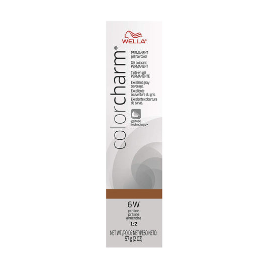 COLORCHARM Permanent Gel| Hair Color for Gray Coverage| 6W Praline| 2 Fl oz.