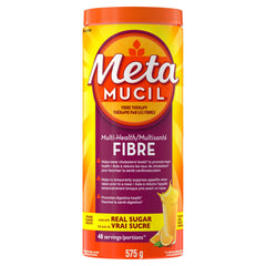 Metamucil, Daily Psyllium Husk Powder Supplement, Real Sugar, 3-in-1 Fibre for Digestive Health, Orange Smooth Flavored Drink, 48 Servings