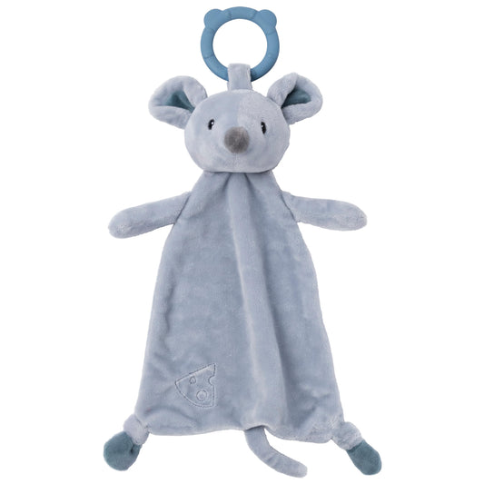 GUND Baby Baby Toothpick Spencer Mouse Teether Lovey Plush Security Blanket, Blue