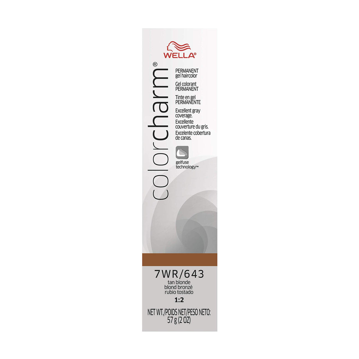 COLORCHARM Permanent Gel | Hair Color for Gray Coverage| 7WR Tan Blonde| | 2 Fl oz.