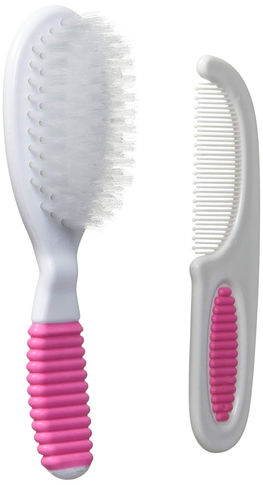 Nuby Comb and Brush Set Pink