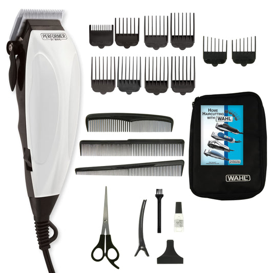 Wahl Canada Performer Haircutting Kit, Quality Economy Clipper Complete with Accessories, Powerful, Quiet Motor, Self-Sharpening Precision Ground Blades, Hair Clipper, At Home Haircutting Kit - Model 3160