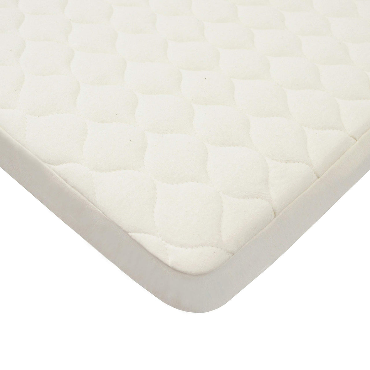 American Baby Company Waterproof Quilted Fitted Portable/Mini Crib pad cover made with Organic Cotton, Natural Color - Vinyl Free