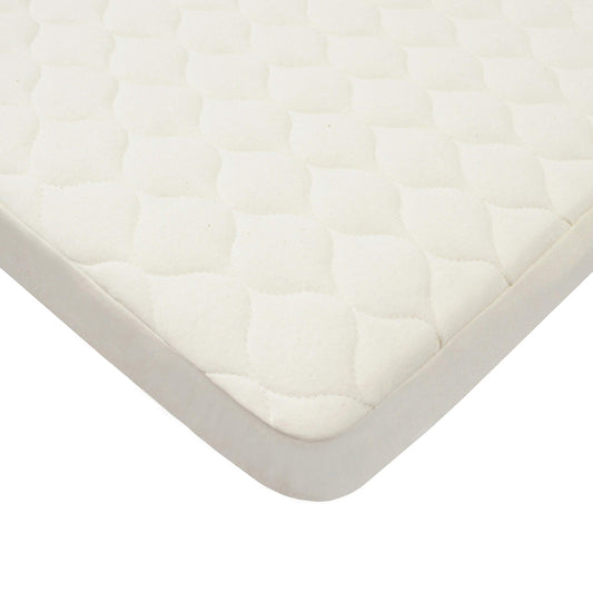 American Baby Company Waterproof Quilted Fitted Portable/Mini Crib pad cover made with Organic Cotton, Natural Color - Vinyl Free