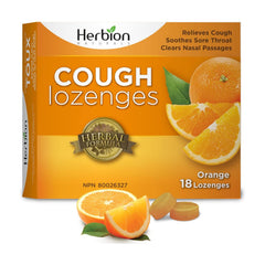 Herbion Naturals Cough Lozenges: Natural Orange Flavor, 18 Count - Relieves Cough, Clears Nasal Congestion, Soothes Sore Throat. For Adults and Children (12 years and above)