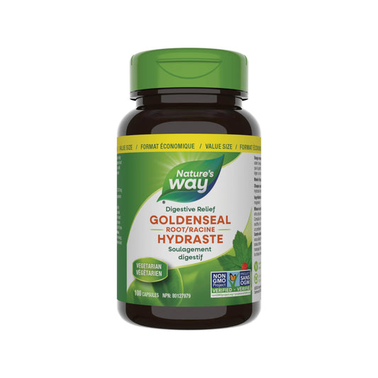 Nature's Way Goldenseal Root Herbal Supplement – Traditionally Used to Relieve Digestive Upset & Support Digestion – Mild Laxative Bitter – Vegetarian, Non-GMO – 100 Capsules