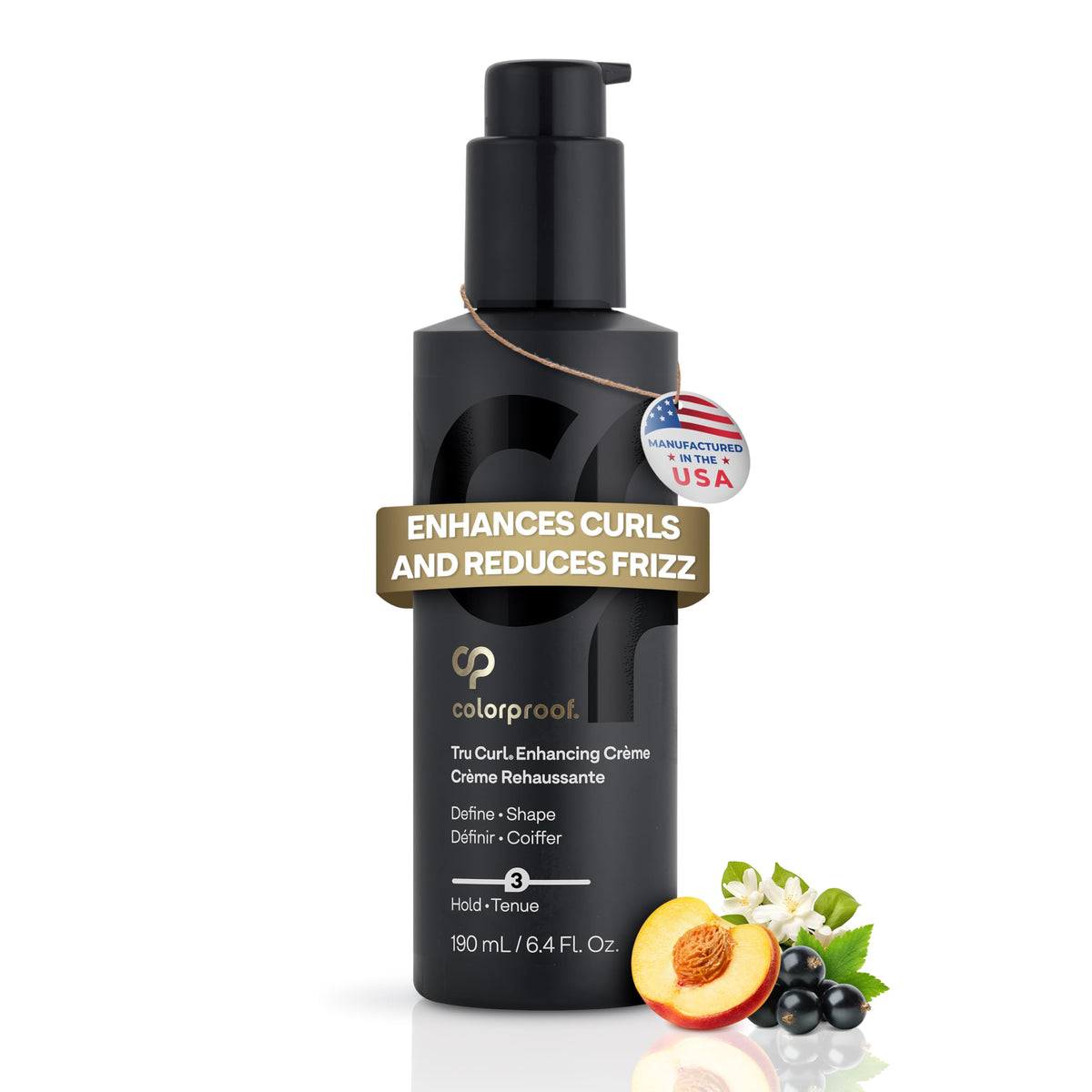 Colorproof Tru Curl Enhancing Crème, 6.4 fl oz. - For Curly & Wavy Color-Treated Hair, Enhance Curl Pattern, For Shape Separation & Frizz Control, Humidity & Heat Protection, Sulfate-Free | Vegan