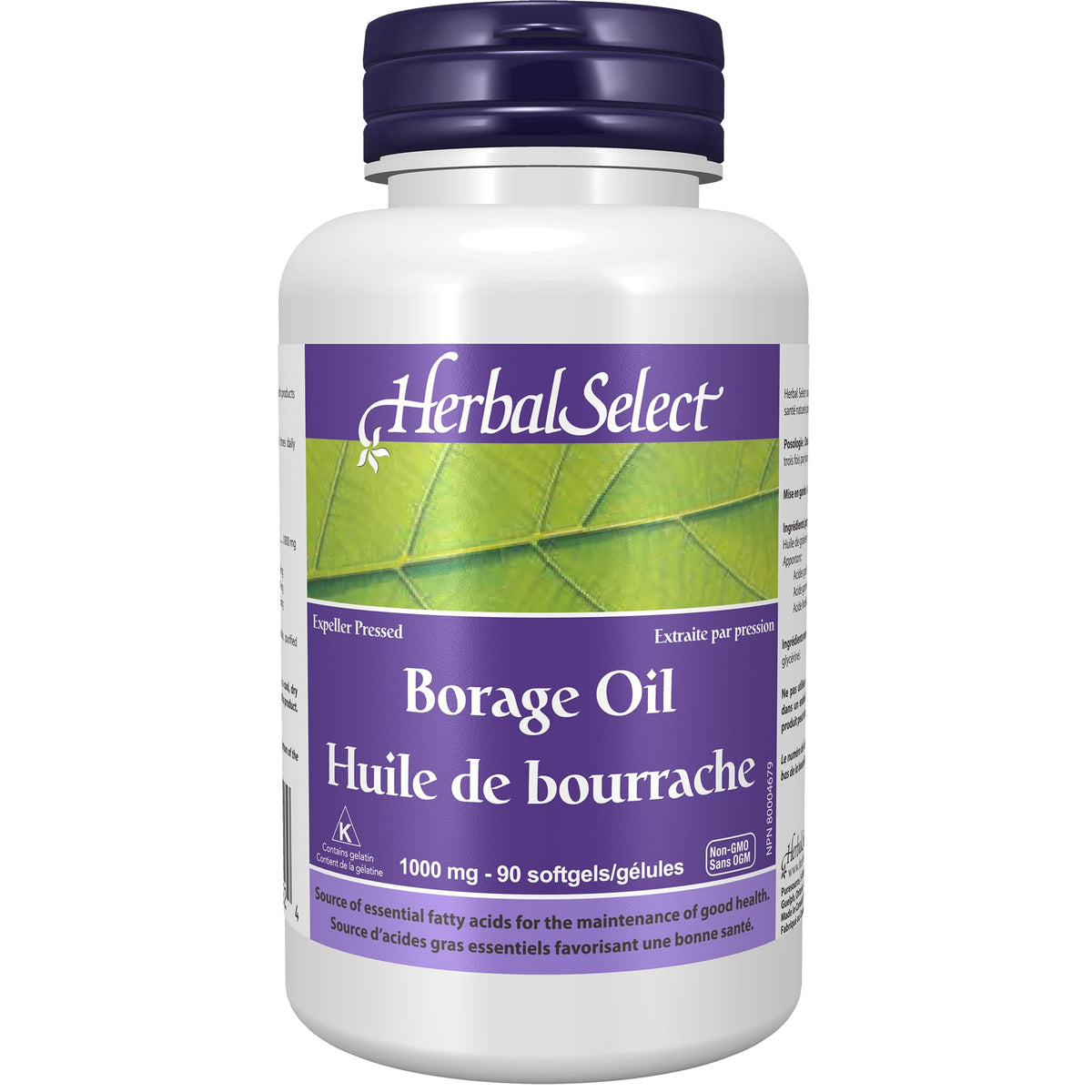 Herbal Select Borage Oil 1000mg Softgels, 90 Count