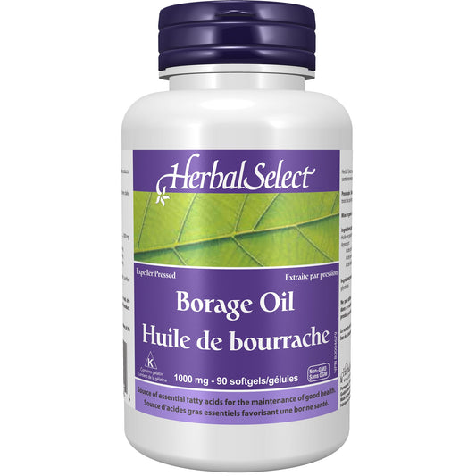 Herbal Select Borage Oil 1000mg Softgels, 90 Count