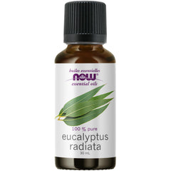 NOW Essential Oils, Eucalyptus Radiata Oil, Revitilizing Aromatherapy Scent, Steam Distilled, 100% Pure, Vegan, Child Resistant Cap, 30mL