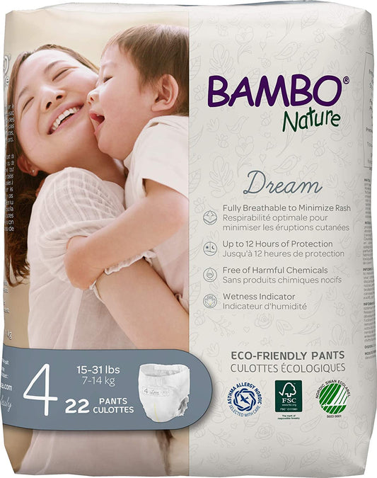 Bambo Nature Premium Training Pants (Sizes 4 to 6 Available), Size 4, 22 Count