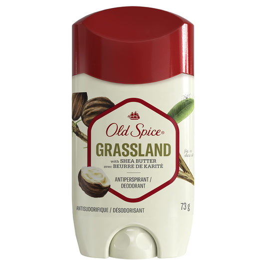 Old Spice Men's Antiperspirant & Deodorant Grassland with Shea Butter, 73g