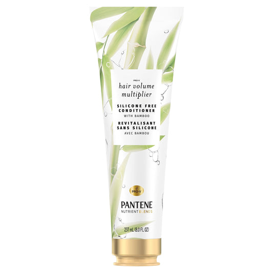 Pantene Sulfate Free Conditioner, Volumizing conditioner for fine or flat hair with Bamboo, Safe for Color Treated Hair, Nutrient Blends, 237 mL