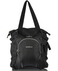 Obersee Innsbruck Diaper Bag Tote with Cooler, Black/Black