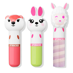 Lip Smacker Lippy Pals 3 Pack Lip Kit- Unicorn/Panda/Kitten Foxy Apple/Hoppy Carrot Cake/Straw-Ma Llama Berry