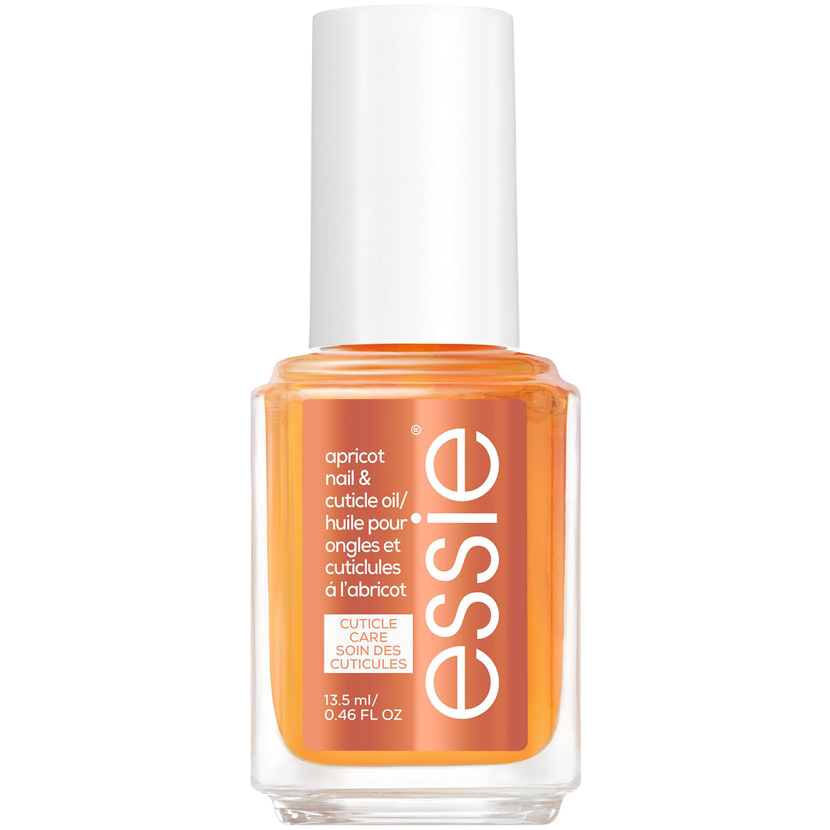 essie apricot vegan nail & cuticle oil, cuticle care, with apricot kernel and jojoba oil, 13.5 ml