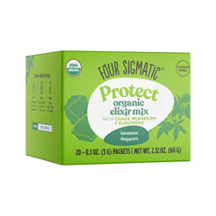 Chaga Mushroom Elixir by Four Sigmatic Coffee Alternative with Organic Chaga Mushroom Powder, Rose Hips & Mint Immune Support & Overall Wellness Pack of 20