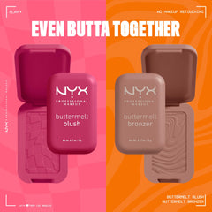 NYX Professional Makeup Buttermelt Blush, Buttery Soft Powder Blush, Up to 12 H Wear, Fade & Transfer Resistant, With Mango, Almond & Shea Butters, Shade: Had Butta