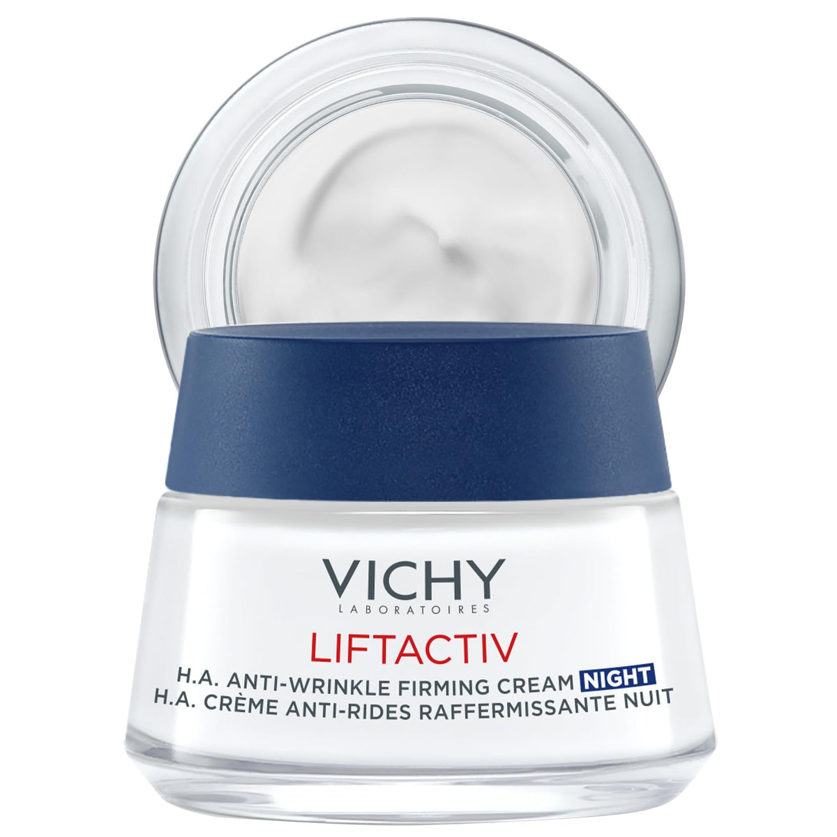 Vichy Night Cream, Liftactiv H.A. Night firming Cream with Hyaluronic Acid & Vitamin C Reduces the Appearance of Fine Lines while Firming the Skin. Dermatologist Tested & Hypoallergenic, 50mL