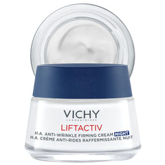 Vichy Night Cream, Liftactiv H.A. Night firming Cream with Hyaluronic Acid & Vitamin C Reduces the Appearance of Fine Lines while Firming the Skin. Dermatologist Tested & Hypoallergenic, 50mL