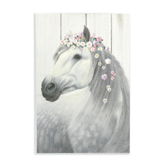Stupell Industries aap-122_wd_10x15 Spirit Stallion Horse with Flower Crown Wall Plaque Art