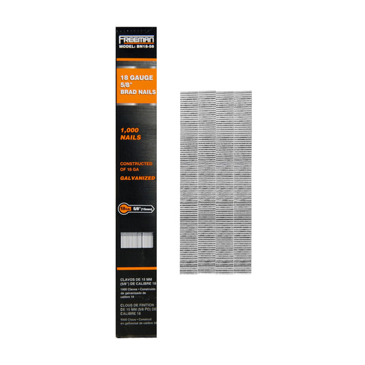 Freeman BN18-58 5/8-Inch by 18 Gauge Brad Nail, 1000 Per Box