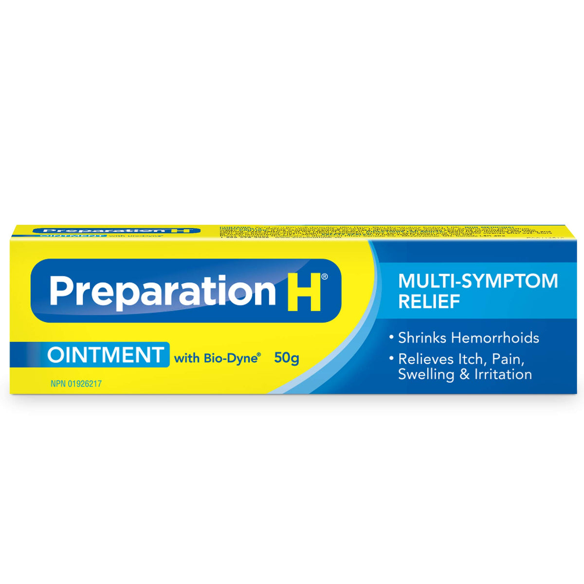 Preparation H Multi-Symptom Hemorrhoid Treatment Ointment with Bio-Dyne, 50g Tube