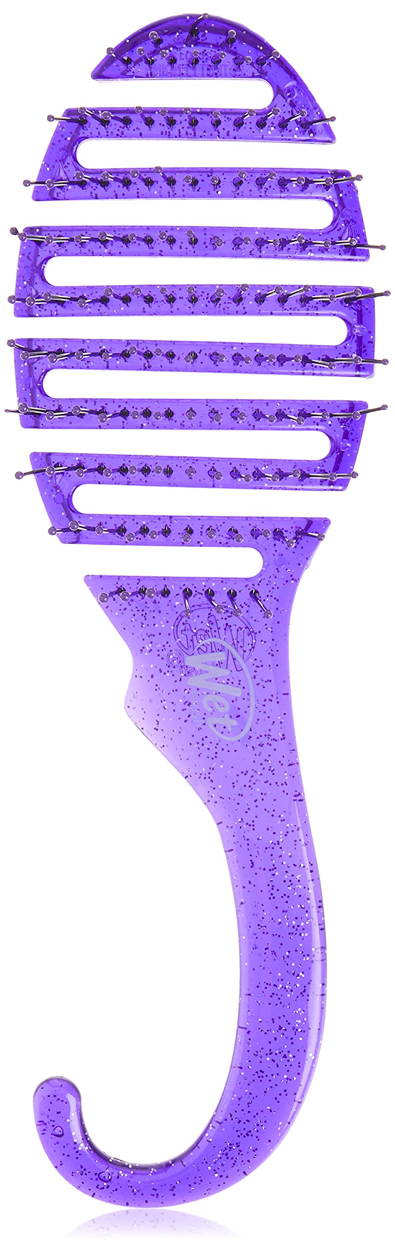Wet Brush Shower Hair Brush Detangler - Exclusive Ultra-soft IntelliFlex Bristles - Minimizes Pain And Protects Against Split Ends and Breakage - Comb For Women, Men, Wet & Dry Hair - Purple Glitter