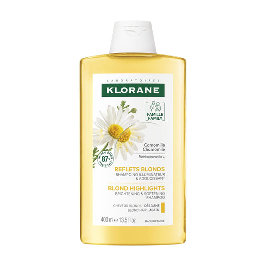 Klorane - Shampoo With Organic Chamomile For Blonde Hair - Enhances Highlights, Brightens Blonde Hair - 400ml