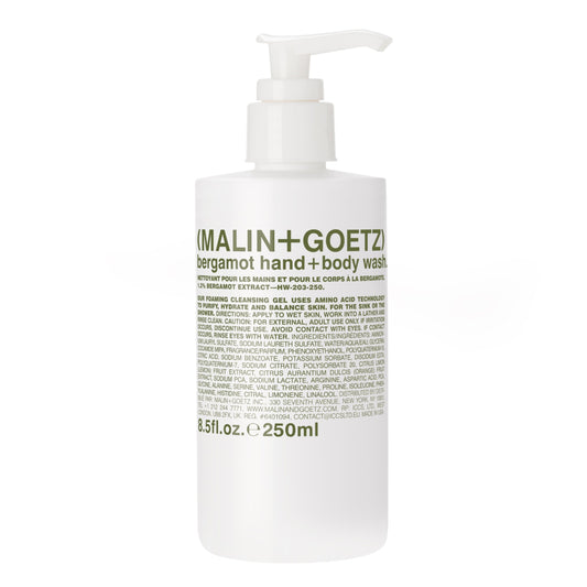 Malin + Goetz Essential Bergamot Hand + Body Wash —purifying, hydrating hand + body wash for men + women. for all skin types, even sensitive. No stripping or irritation. Cruelty-free + vegan, 8.5oz.