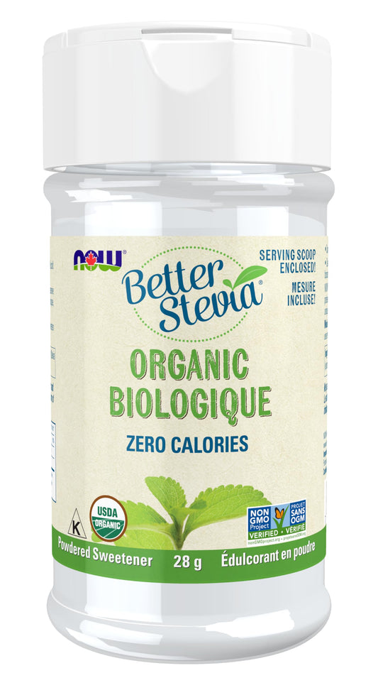 NOW BetterStevia, Organic Zero-Calorie Extract Powder, Keto Friendly, Suitable for Diabetics, No Erythritol, 28g
