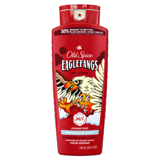 Old Spice Body Wash for Men, Eaglefangs, Long Lasting Lather, 709 mL