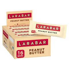 LÄRABAR Peanut Butter, Fruit and Nut Energy Bar, Pack of 16 Bars, Gluten Free, Vegan, Family Pack, Snack Bars