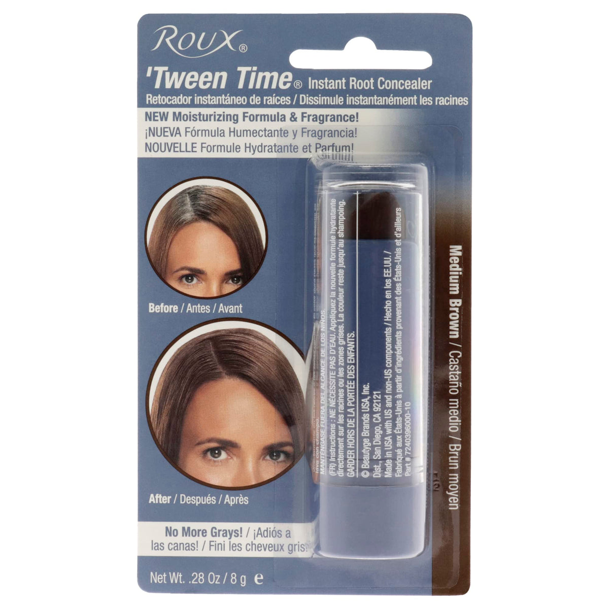 Roux Tween Time Instant Root Concealer Stick - Medium Brown Concealer Unisex 0.28 oz