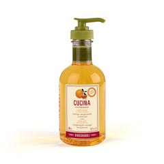 Cucina Hand Soap with Olive Oil, Sanguinelli Orange and Fennel Scent, Biodegradable Formula, Recyclable Glass Bottle, 200 ml, Fruits and Passion