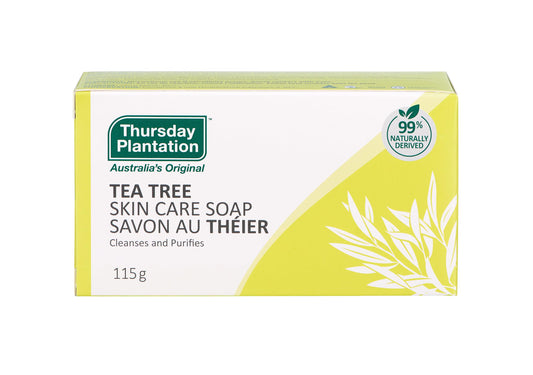 Thursday Plantation Tea Tree Bar Soap - Gentle Face & Body Cleanser for Daily Shower, Bath - Nourishing, Refreshing Skincare for All Skin Types - 115g