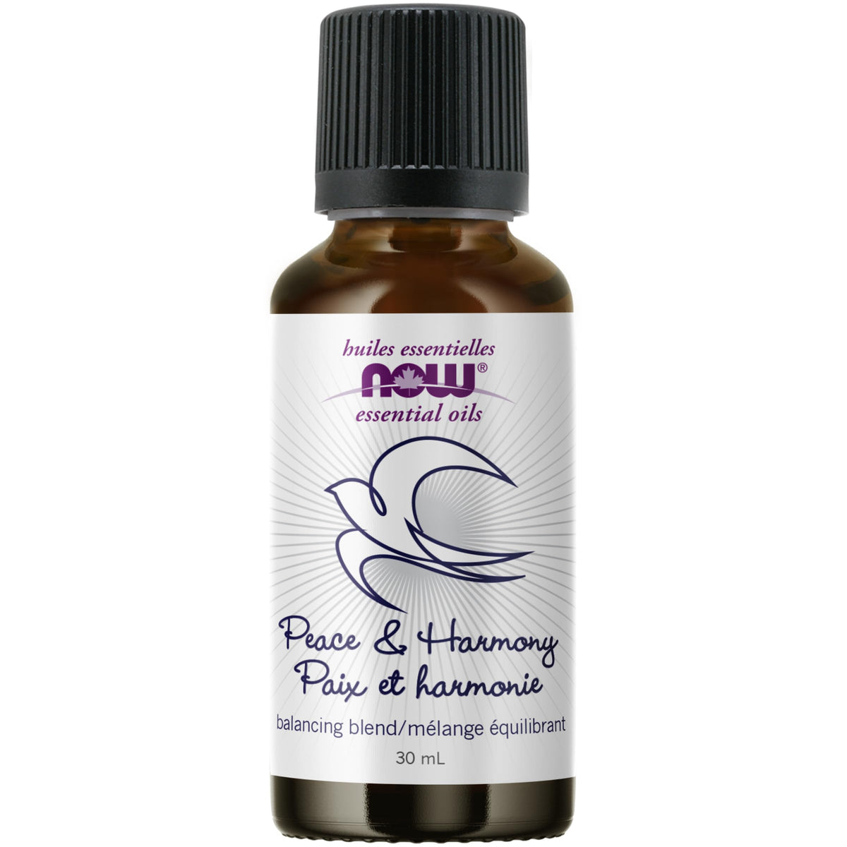 NOW Essential Oils, Peace & Harmony Oil Blend, Calming Aromatherapy Scent, Blend of Pure Essential Oils, Vegan, Child Resistant Cap, 30mL