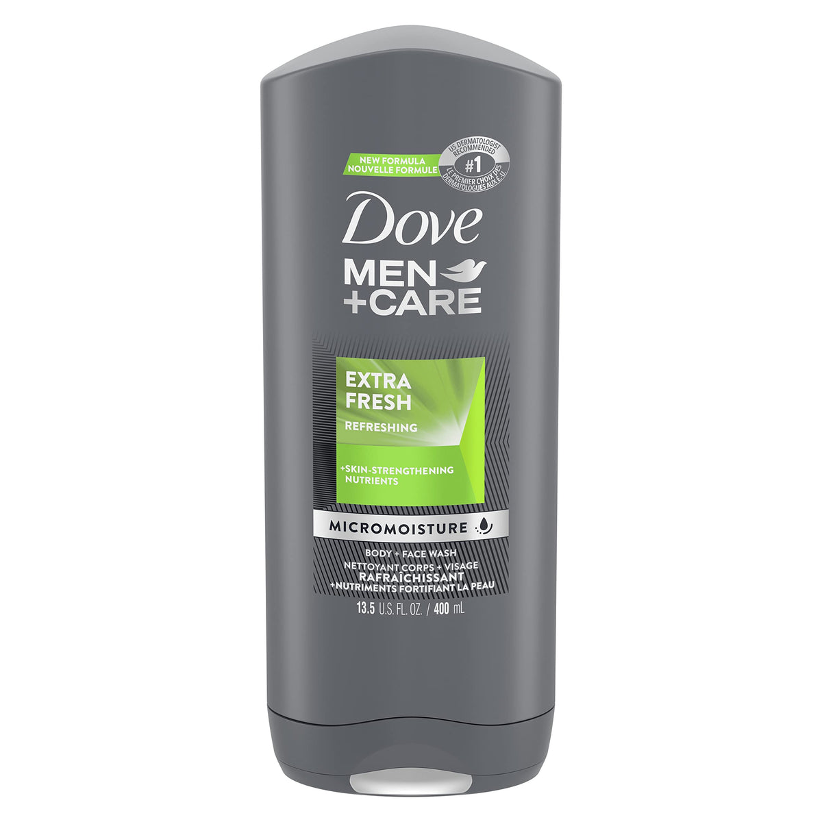 Dove Men + Care Extra Fresh Body & Face Wash for cooling refreshment and skin strengthening nutrients with MicroMoisture Technology 400 ml