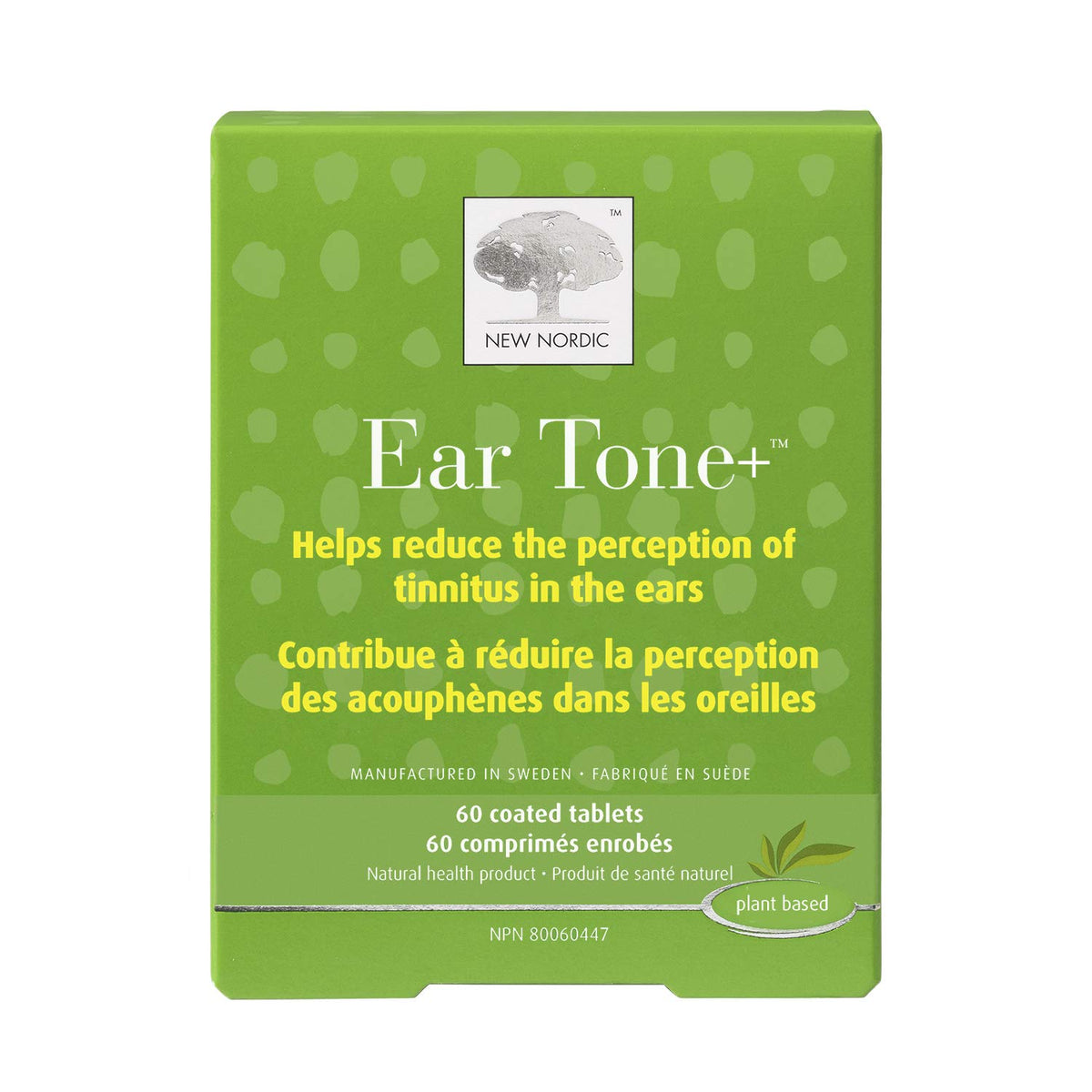 New Nordic Ear Tone+ 60 Coated Tablets, 30-Day Supply, with Ginkgo Biloba, Pine Bark & Magnesium, Supports Auditory Comfort and Hearing