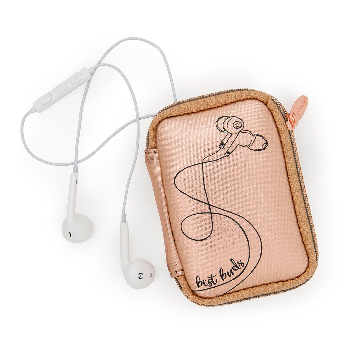 Miamica Women's Best Ear Bud Case, Rose Gold, One Size