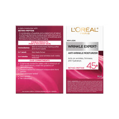 L’Oréal Paris Anti-Aging Face Cream 45+, Day & Night Skincare, Wrinkle Expert, With Retino-Peptide to Reduce the Look of Wrinkles, 50mL