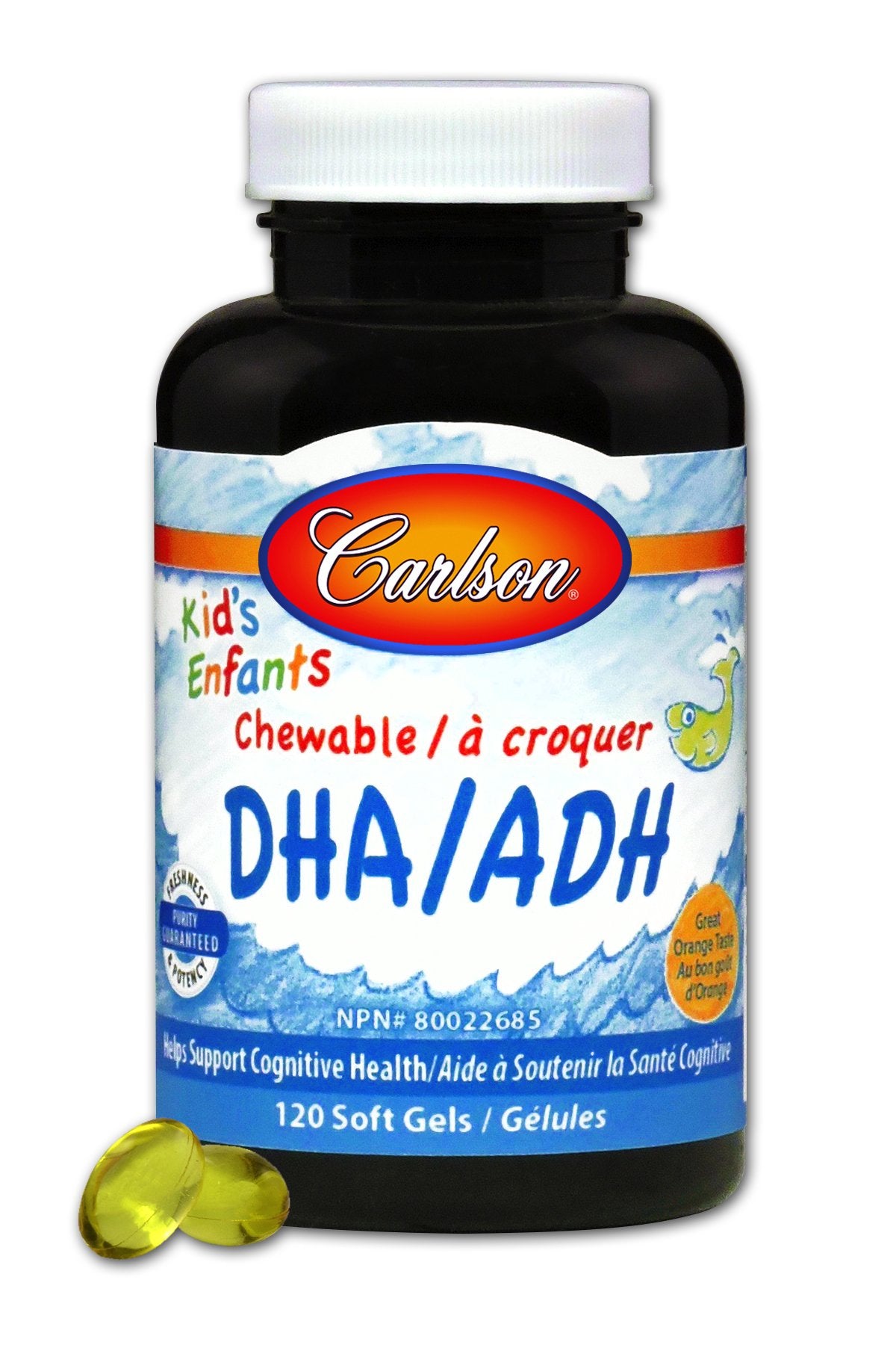 Carlson Carlson for Kids Chew. DHA Orange, 120 Softgels