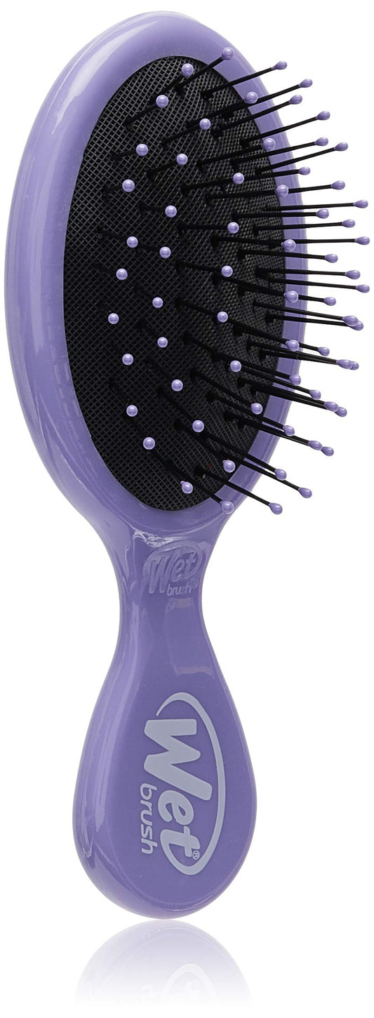 Wet Brush Squirt Detangler Hair Brushes - Mini Detangling Brush with Ultra-Soft IntelliFlex Bristles Glide Through Tangles with Ease - Pain Free Comb for All Hair Types, Purple