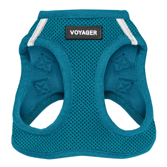 Best Pet Supplies - All Weather Mesh, Reflective, No Pull Harness for Small, Medium Dogs, Cats - Secure with Hook & Loop Fastener, Buckle, Double D-Rings - Turquoise, XXS