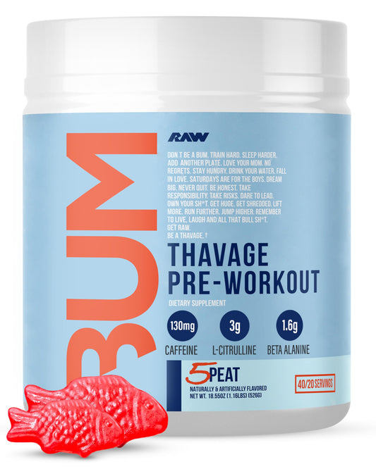 RAW Nutrition|Thavage Pre Workout|6Peat|40 Servings