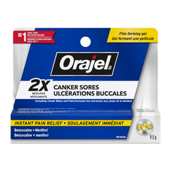 Orajel for Mouth Sores & Cankers Gel with Benzocaine, From the Leading Oral Pain Relief Brand for Adults, 9.5g