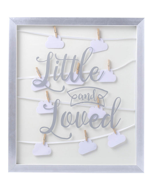 Kate & Milo Little and Loved Signature Frame, Unique Baby Gift, Modern Nursery Decor, Multi-color, One Size