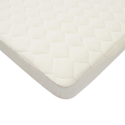 American Baby Company Waterproof Bassinet Mattress Protector, Quilted Fitted Protector Pad Cover Made with Organic Cotton Top Layer, 33" x 15"